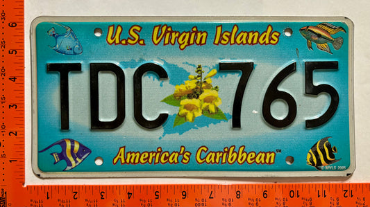 2006 base Virgin Islands #TDC 765 Passenger License Plate