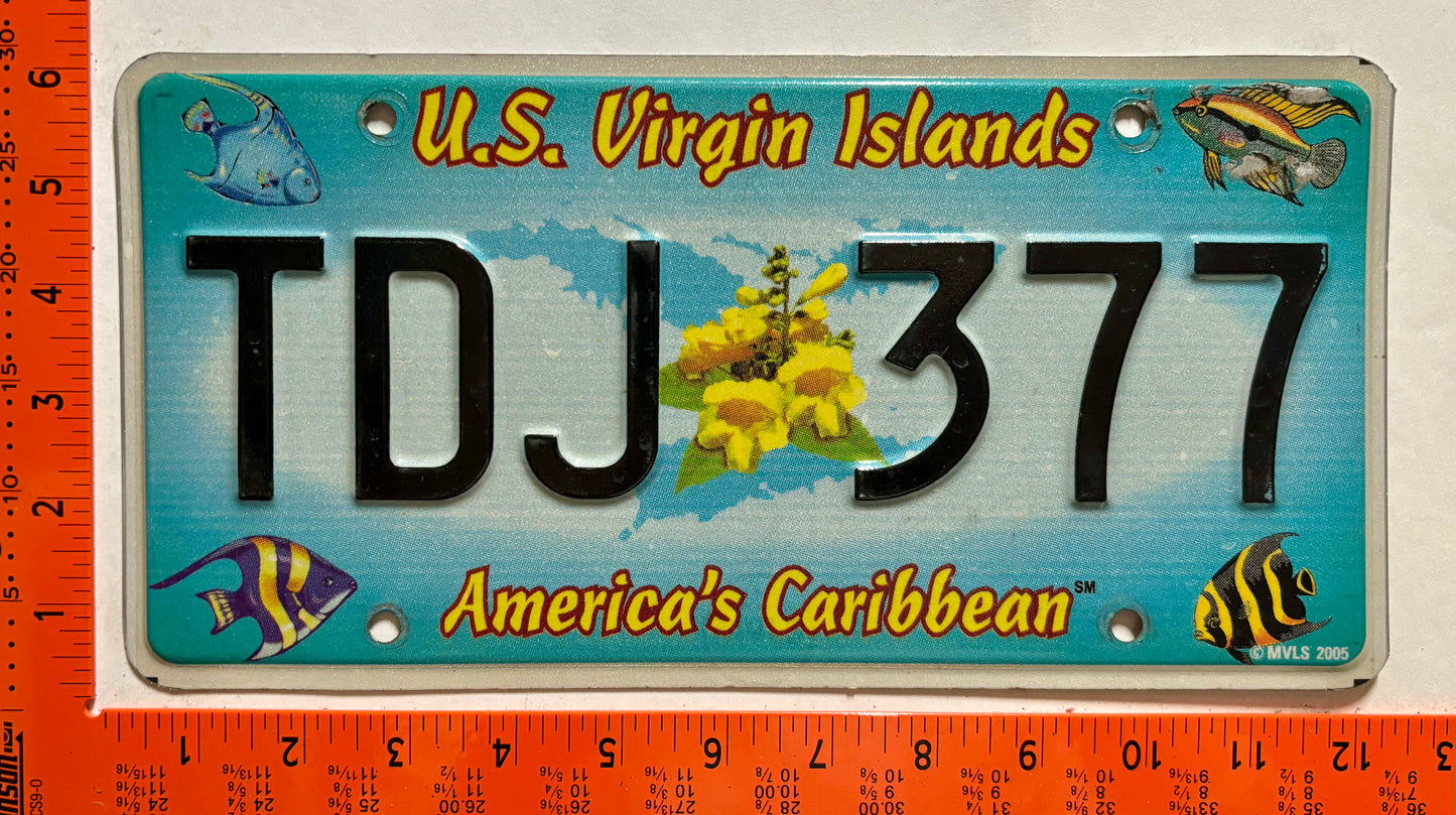 2006 base Virgin Islands #TDJ 377 Passenger License Plate