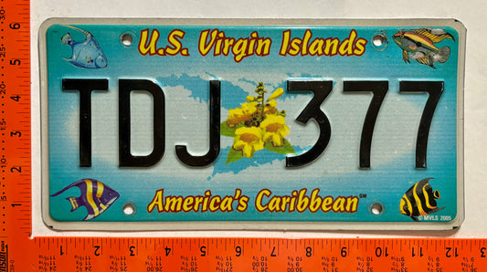 2006 base Virgin Islands #TDJ 377 Passenger License Plate
