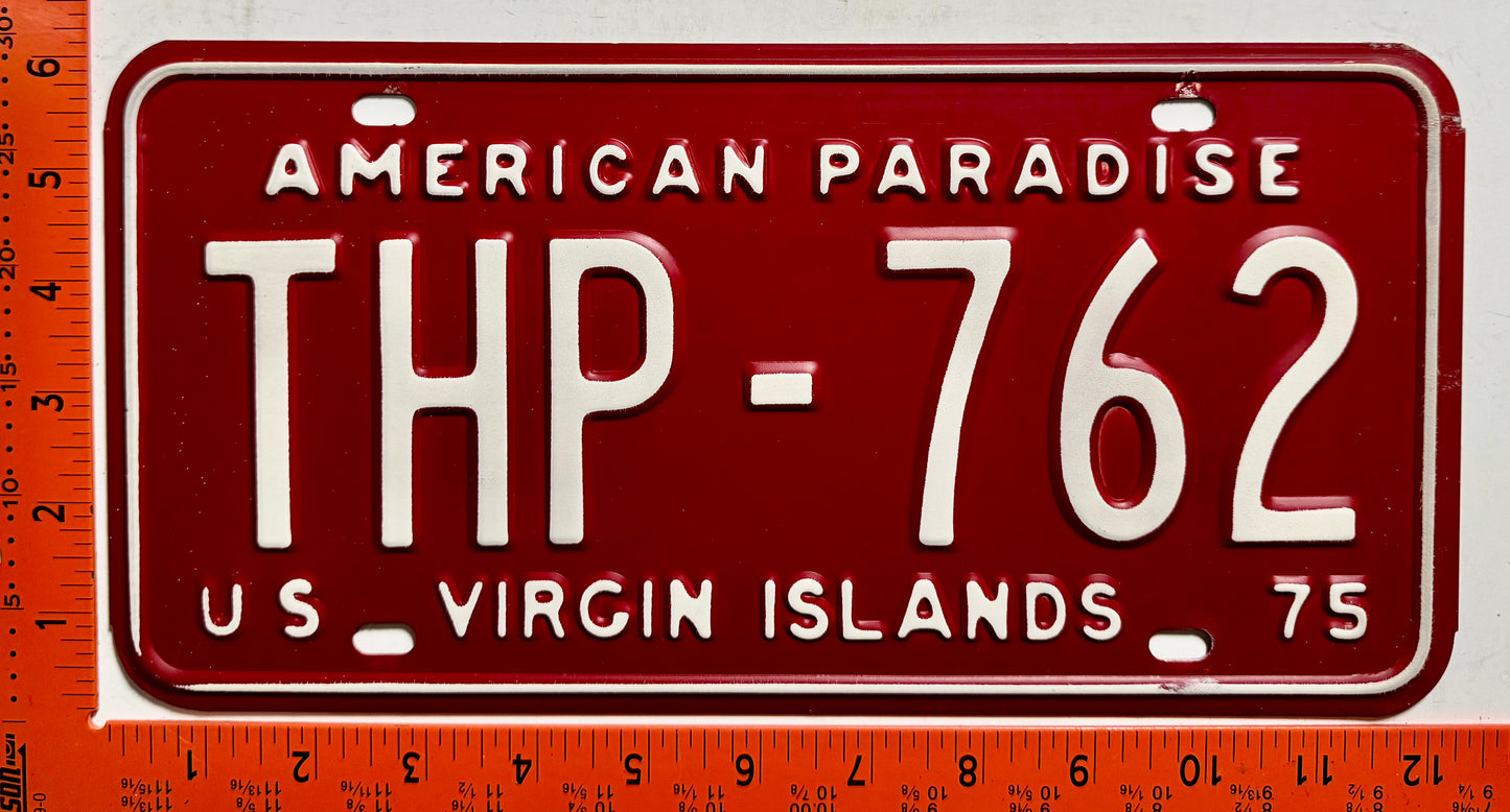 1975 Virgin Islands #THP-762 Truck License Plate