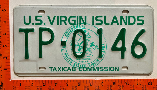undated Virgin Islands #TP-0146 Taxi License Plate