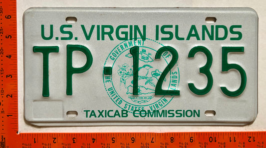 undated Virgin Islands #TP-1235 Taxi License Plate