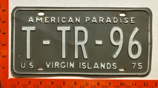 1975 Virgin Islands #T-TR-96 Trailer License Plate