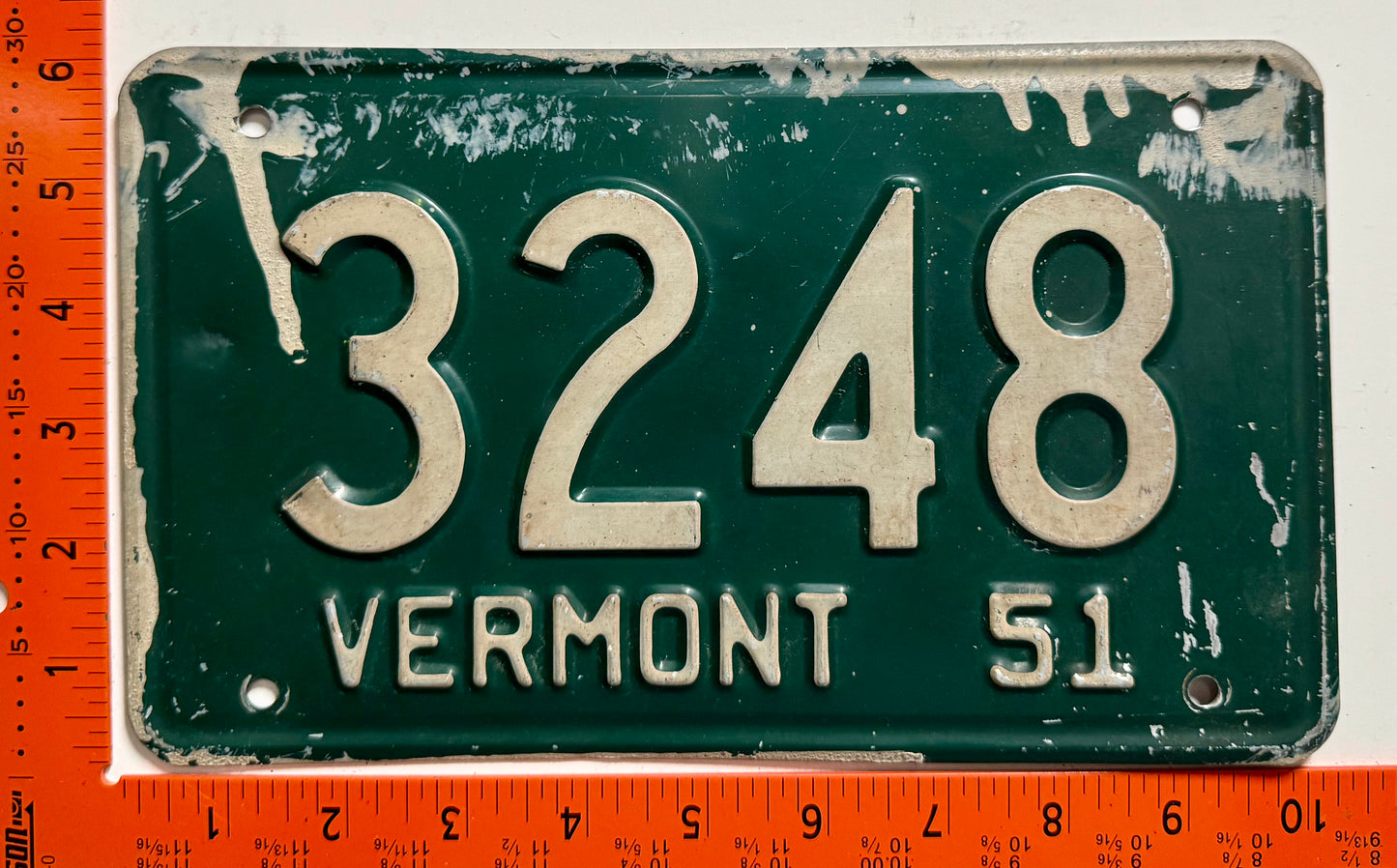 1951 Vermont #3248 Passenger License Plate