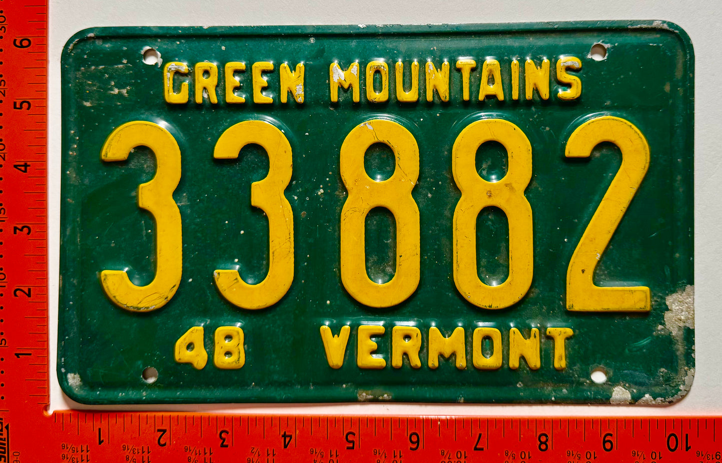 1948 Vermont #33882 Passenger License Plate