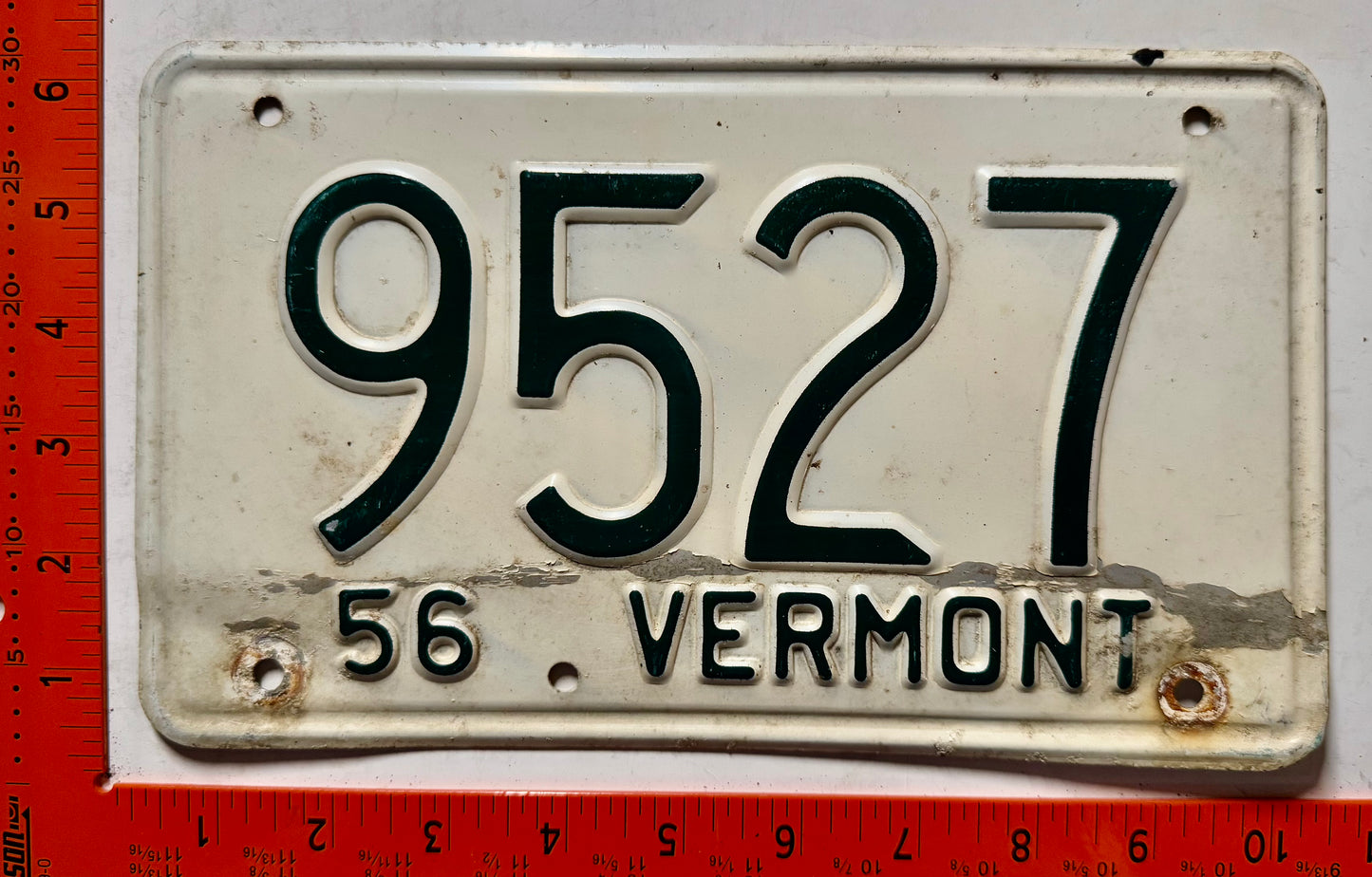 1956 Vermont #9527 Passenger License Plate