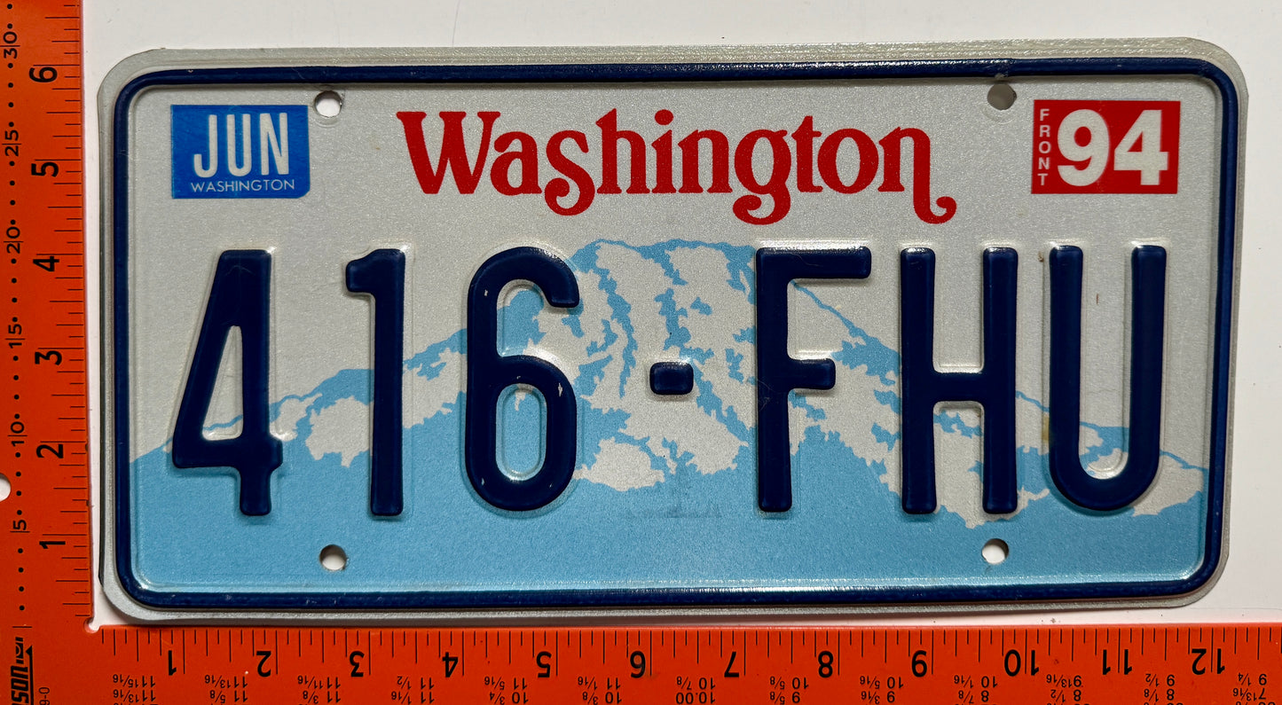 1994 Washington #416-FHU Passenger License Plate