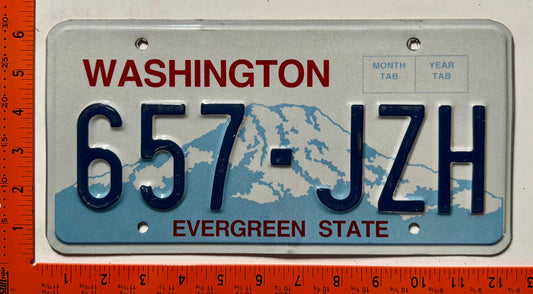 undated Washington #657-JZH Passenger License Plate
