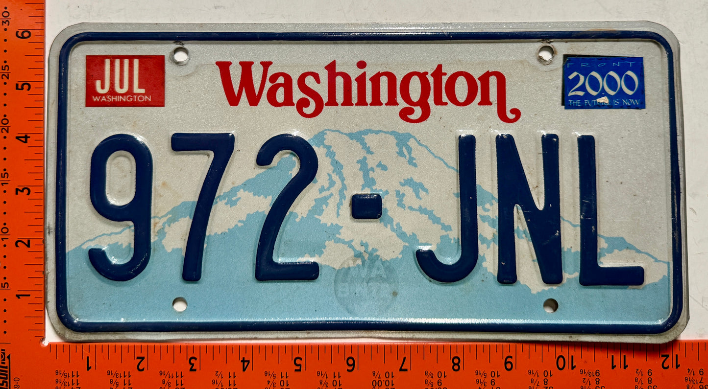 2000 Washington #972-JNL Passenger License Plate
