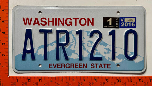 2016 Washington #ATR1210 Passenger License Plate