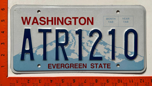 undated Washington #ATR1210 Passenger License Plate