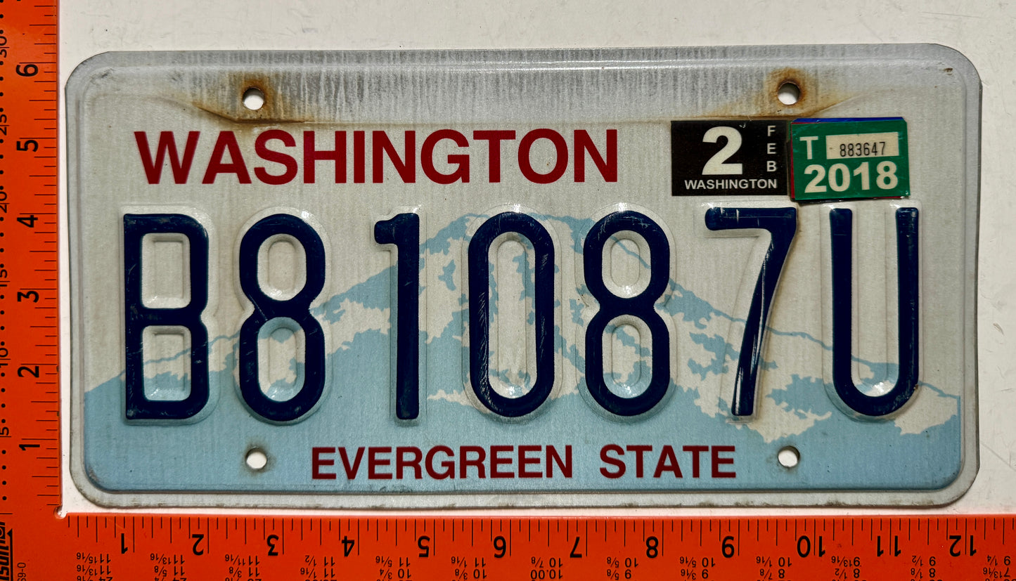 2018 Washington #B81087U Truck License Plate (Craft)