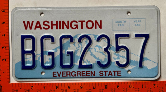 undated Washington #BGG2357 Passenger License Plate