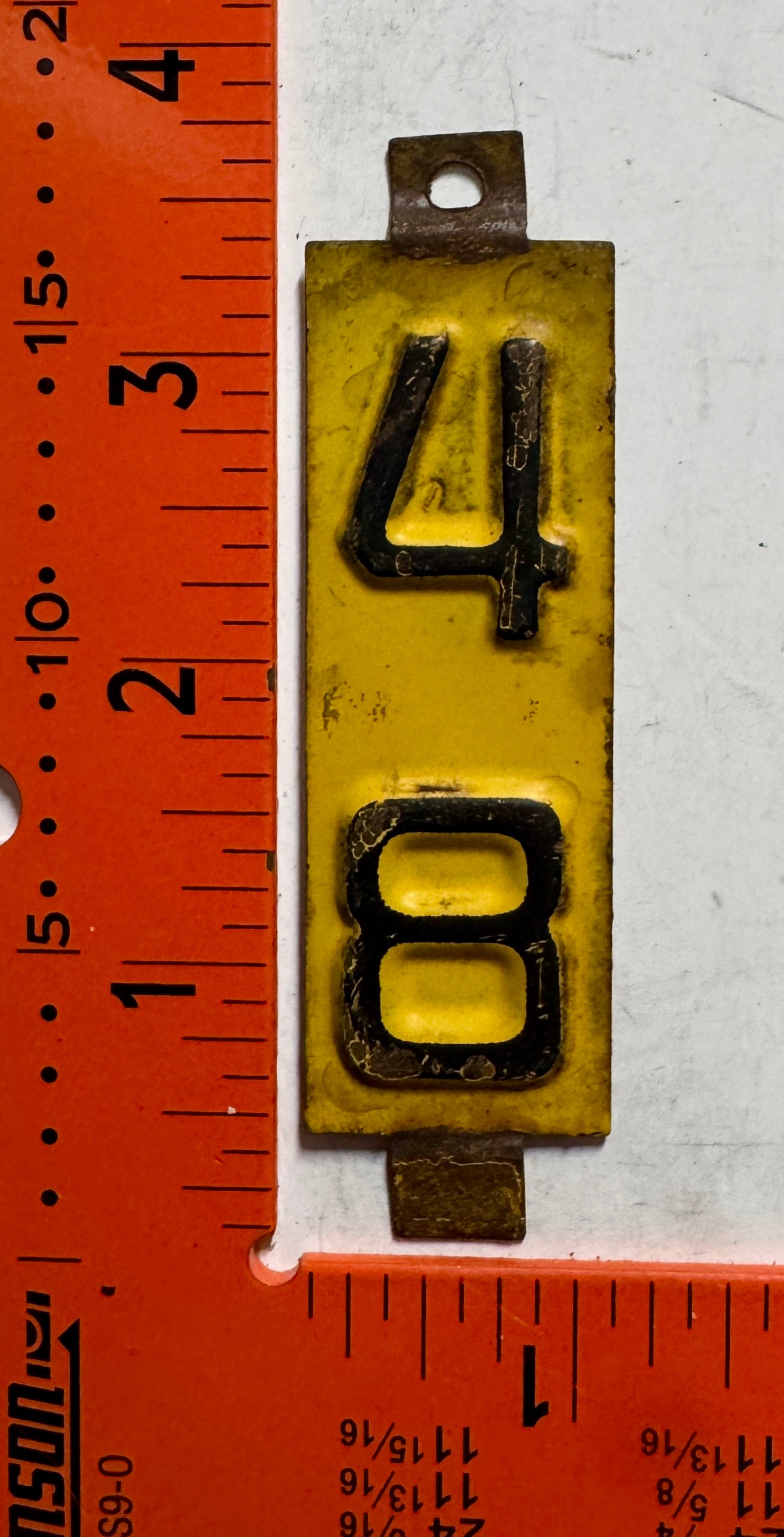 1948 Wisconsin Passenger License Plate Date Tab