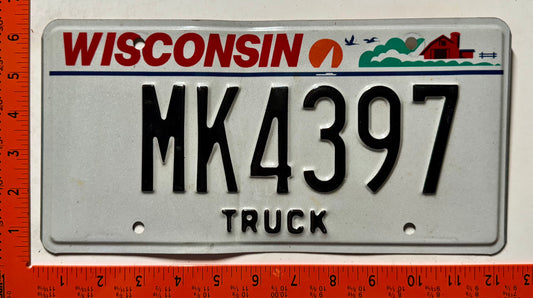 undated Wisconsin #MK4397 Truck License Plate