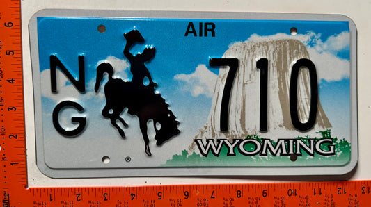 undated Wyoming #NG 710 Air National Guard License Plate