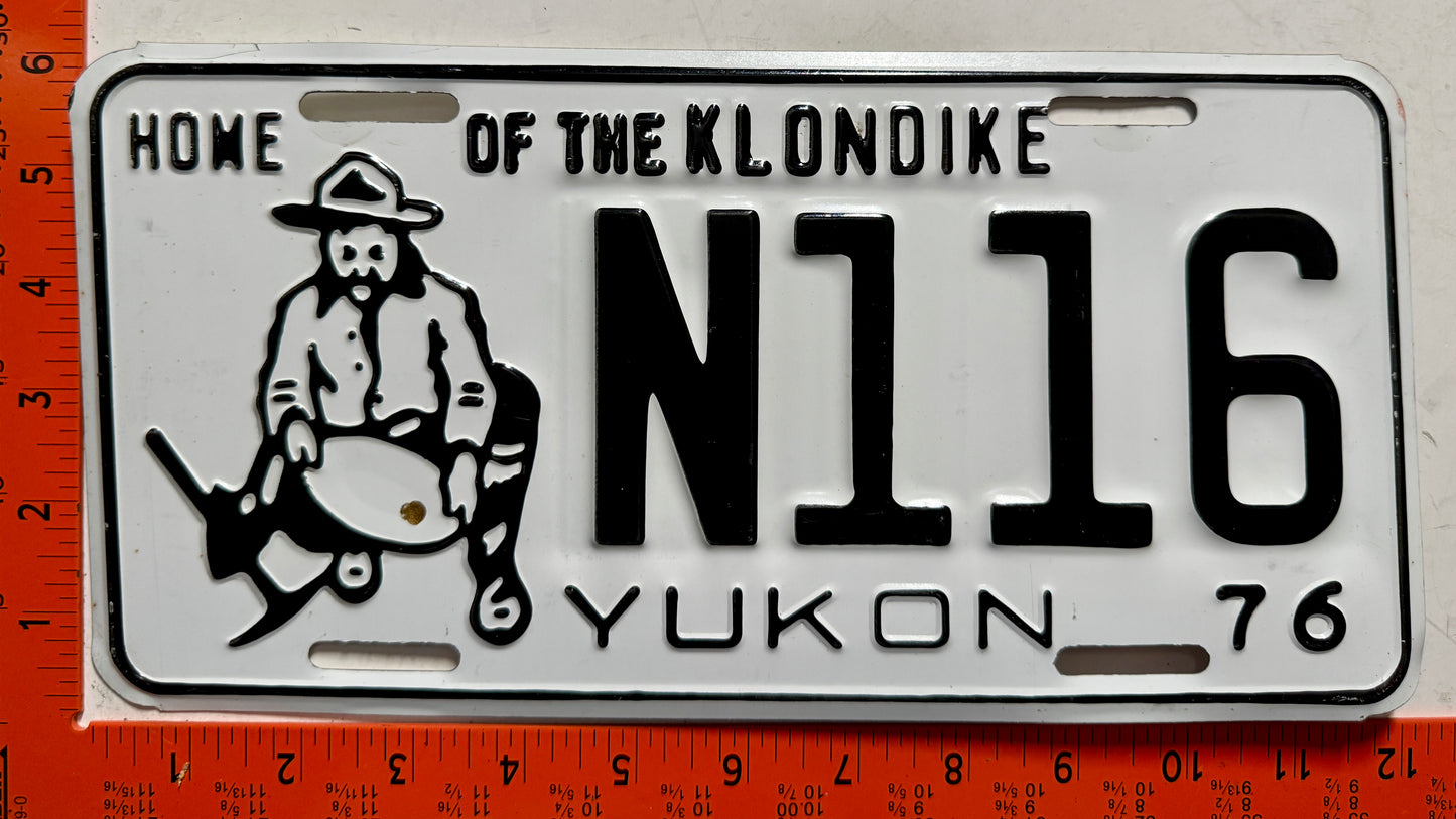 1976 Yukon #N116 Passenger License Plate