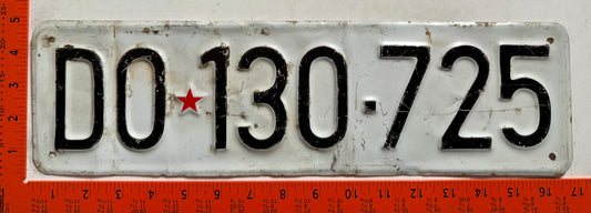 undated Yugoslavia #DO*130-725 License Plate