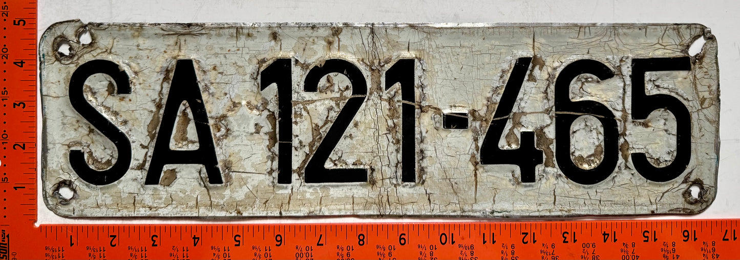 undated Yugoslavia #SA*121-465 License Plate