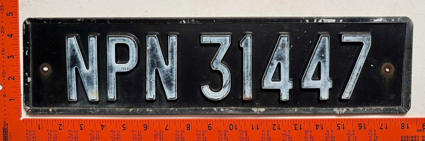 undated South Africa #NPN 31447 Passenger License Plate