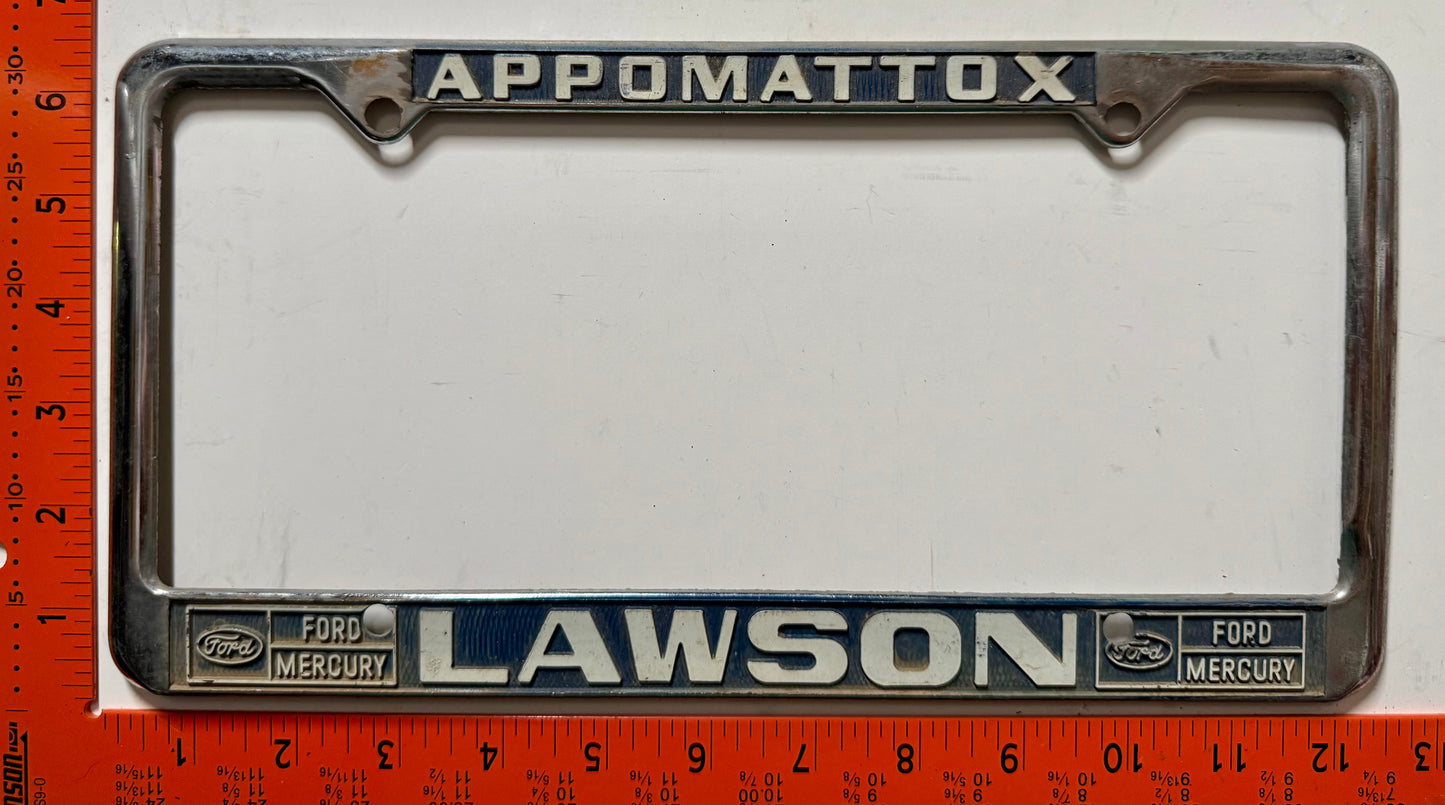 Lawson Ford/Mercury (Virginia) License Plate Frame