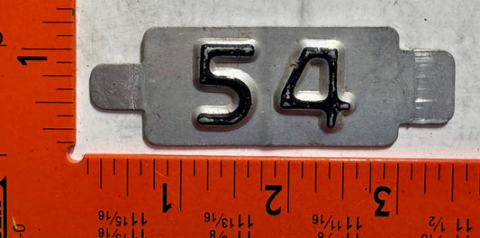 1954 Iowa Passenger License Plate Date Tab