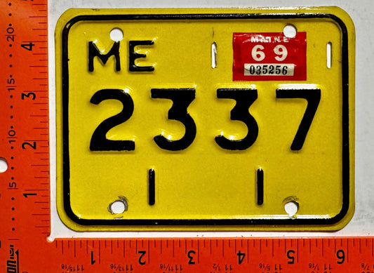 1969 Maine #2337 Motorcycle License Plate