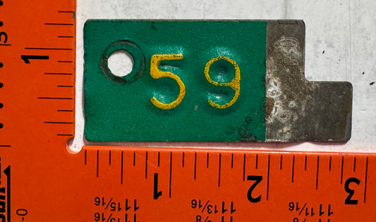 1959 Minnesota #1943365 Passenger License Plate Date Tab