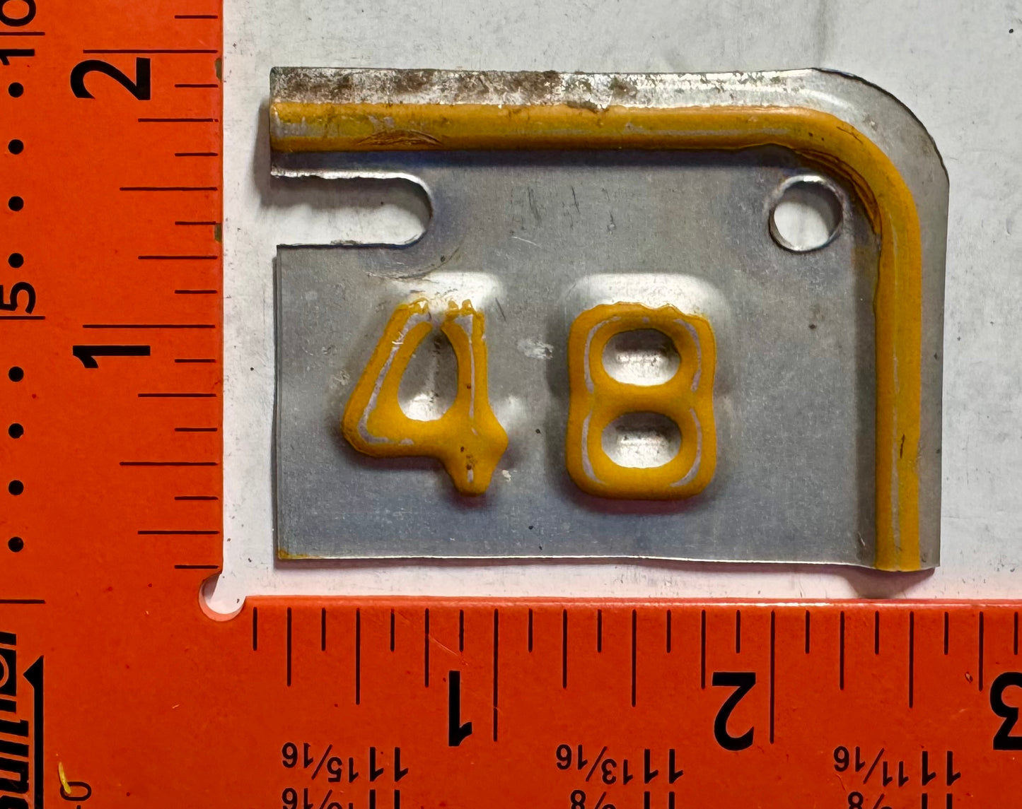 1948 Iowa Passenger License Plate Date Tab