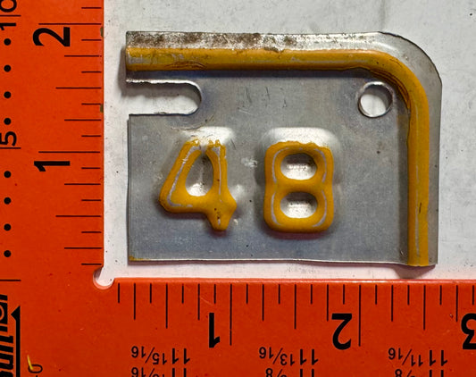 1948 Iowa Passenger License Plate Date Tab