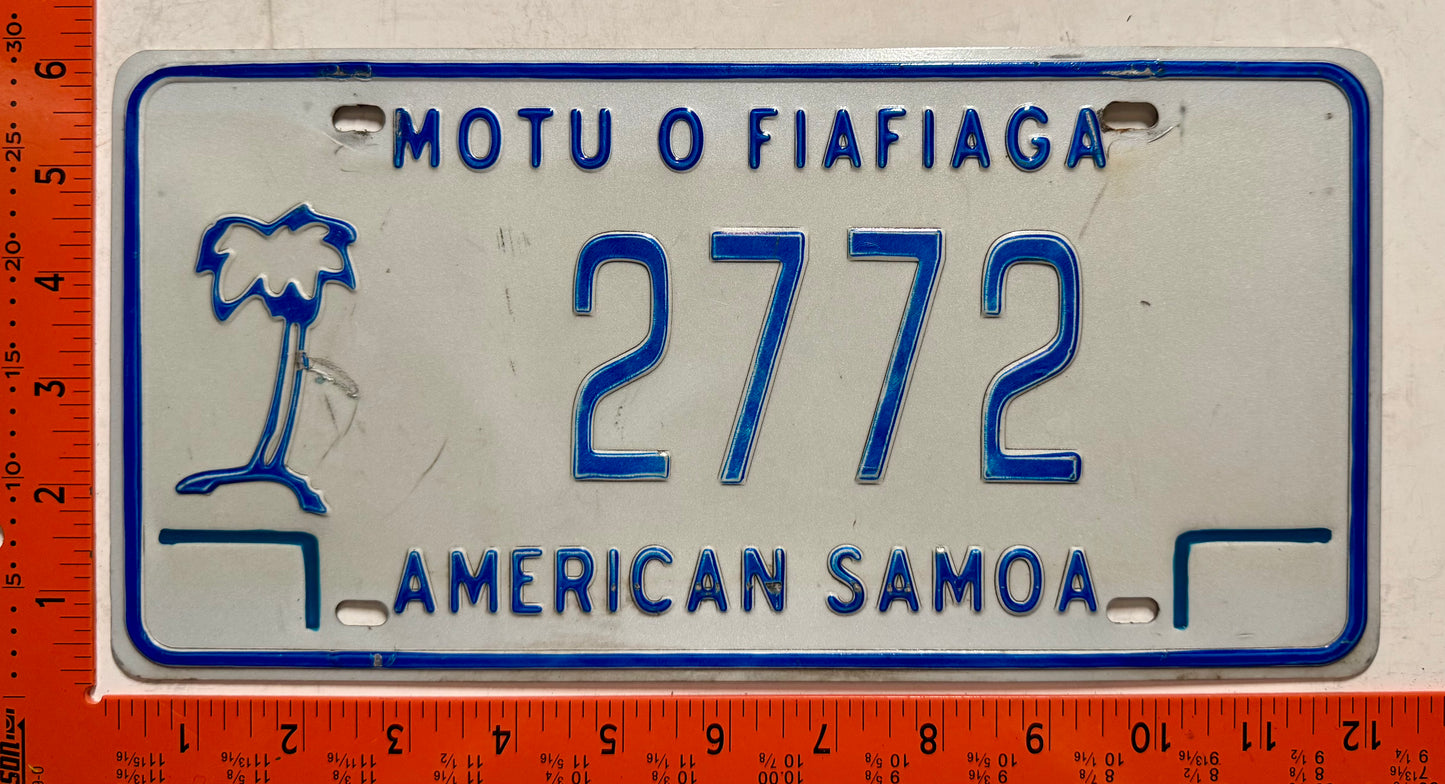 2010 issue American Samoa #2772 Passenger License Plate