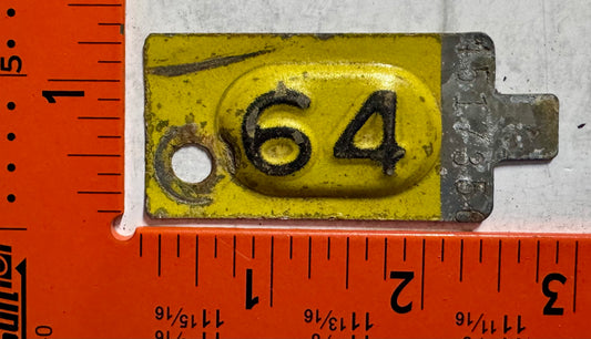 1964 Minnesota #1517356 Passenger License Plate Date Tab