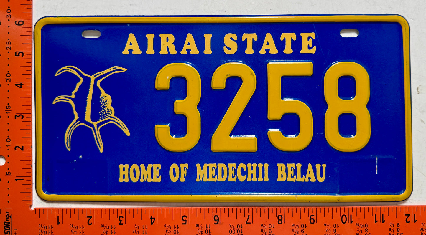 Undated Airai, Palau #3258 Passenger License Plate