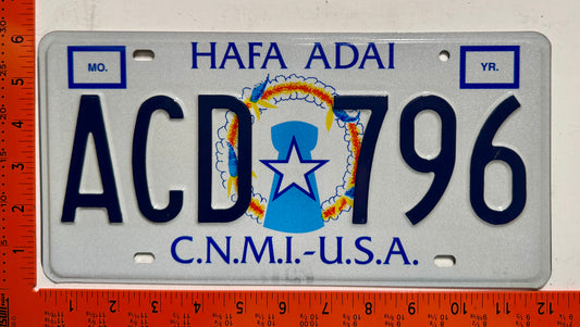 undated Northern Mariana Islands #ACD 796 Passenger License Plate