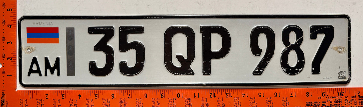 2013 Armenia #35QP987 Passenger License Plate