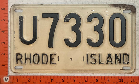 1948 Base Rhode Island #U7330 Passenger License Plate