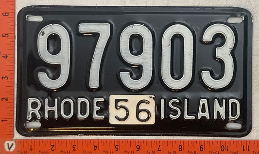 1956 Rhode Island #97903 Passenger License Plate