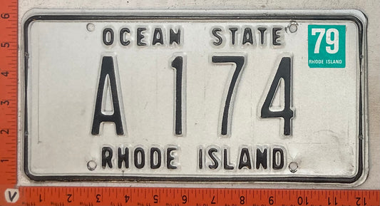 1979 Rhode Island #A 174 Passenger License Plate