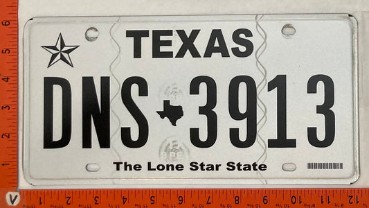2014-2024 Base Texas #DNS 3913 Passenger License Plate