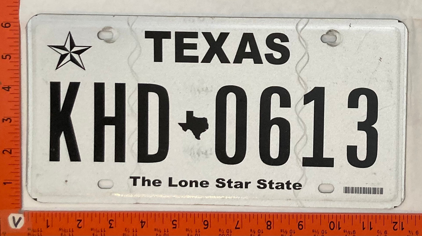 2014-2024 Base Texas #KHD 0613 Passenger License Plate