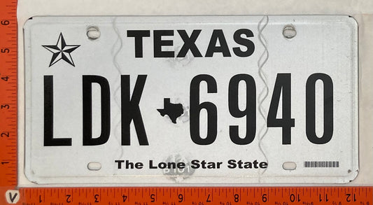 2014-2024 Base Texas #LDK 6940 Passenger License Plate