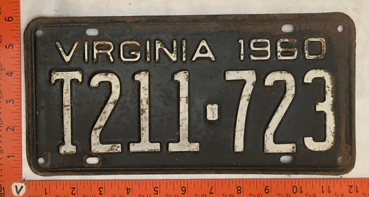 1960 Virginia #T211-723 Truck License Plate