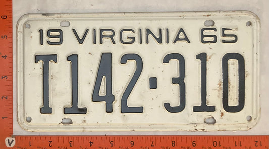 1965 Virginia #T142-310 Truck License Plate