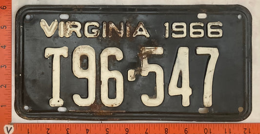 1966 Virginia #T95-547 Truck License Plate