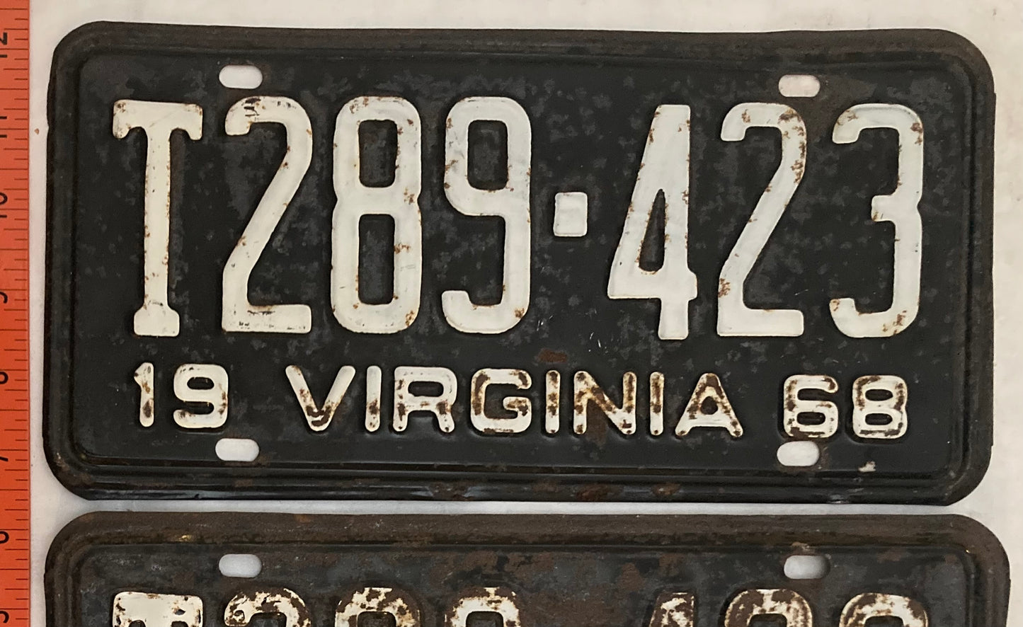 1968 Virginia #T289-423 Truck License Plate (Pair)