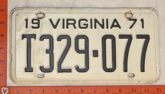 1971 Virginia #T329-077 Truck License Plate