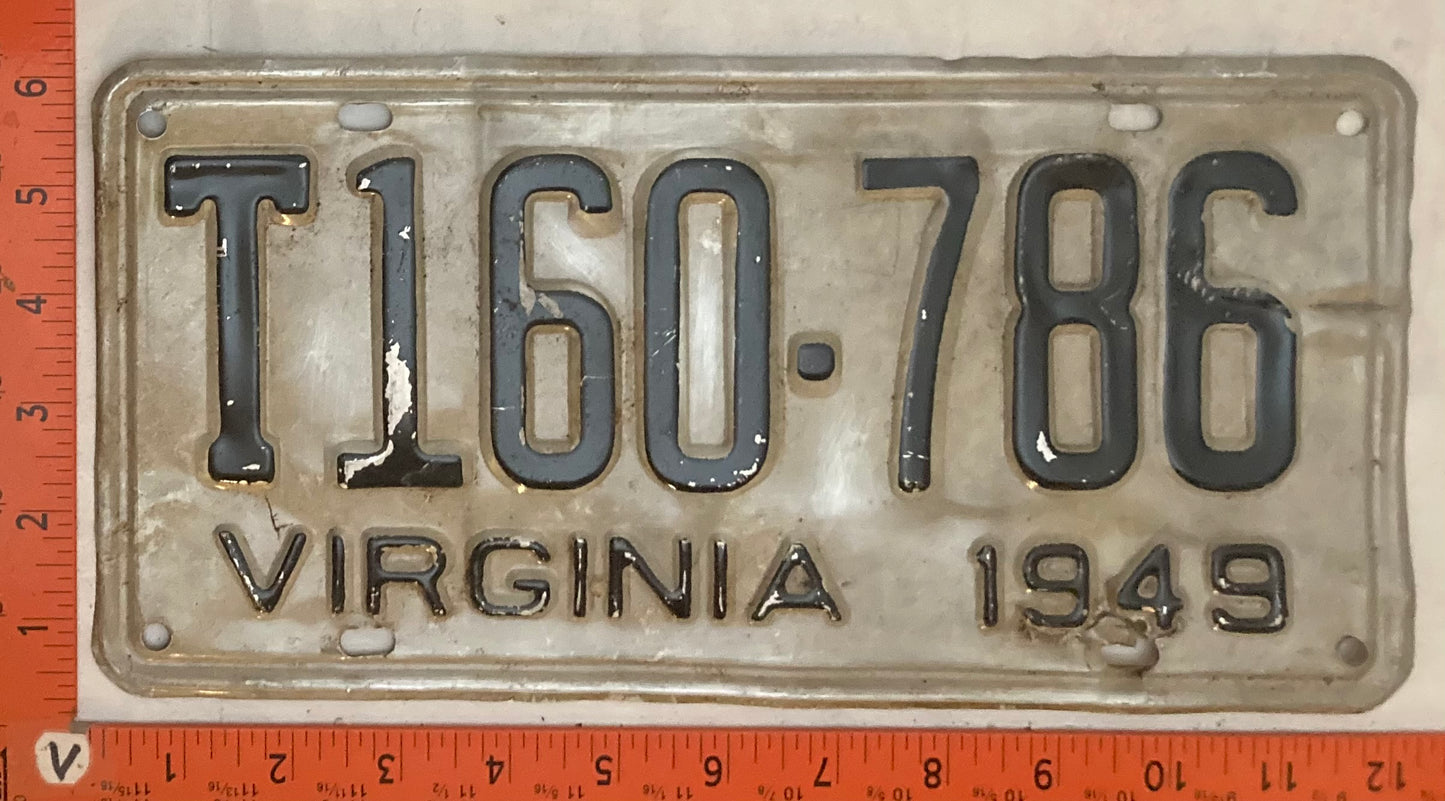 1949 Virginia #T160-786 Truck License Plate
