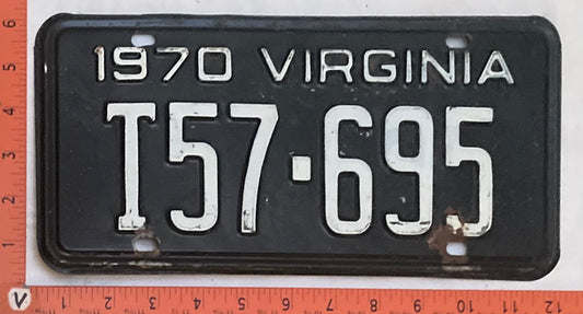 1970 Virginia #T57-695 Truck License Plate