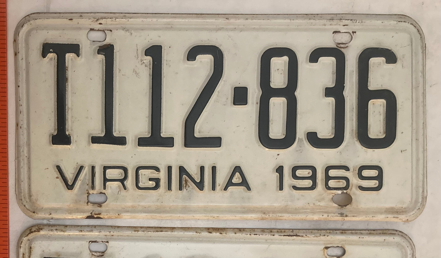 1969 Virginia #T112-836 Truck License Plate (Pair)