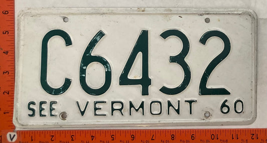 1960 Vermont #C6432 Passenger License Plate